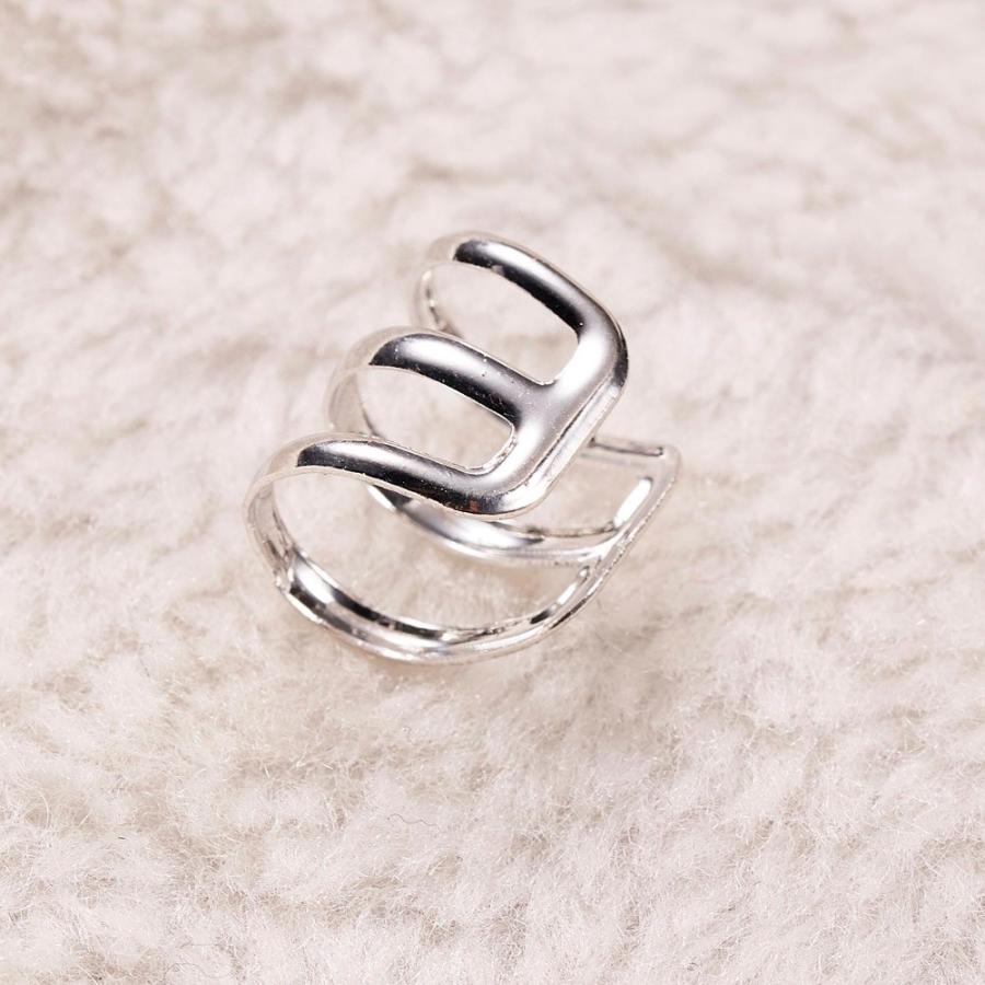 シンプル イヤーカフ イヤリング ノンホール シルバー ゴールド メンズ レディース イヤークリップ アレルギーフリー 金属アレルギー対応 3連 ギフト 可愛い |  | 12