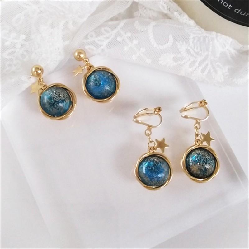 星 イヤーカフ イヤリング 惑星 宇宙 ノンホール ゴールド レジン イヤークリップ アレルギーフリー 金属アレルギー対応 ラメ キラキラ スター 原宿系 |  | 03