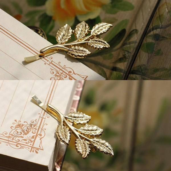 ヘアピン リーフ 植物 葉っぱ 葉 カエデ ペア セット スチームパンク ガーリー ゴールド 花 真鍮 レディース ヘア エレガント ヘアアクセサリー ヘアアクセ |  | 02