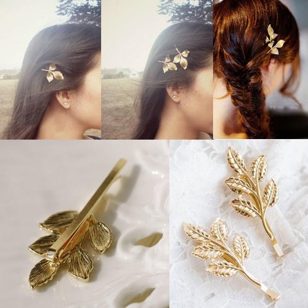 ヘアピン リーフ 植物 葉っぱ 葉 カエデ ペア セット スチームパンク ガーリー ゴールド 花 真鍮 レディース ヘア エレガント ヘアアクセサリー ヘアアクセ |  | 03
