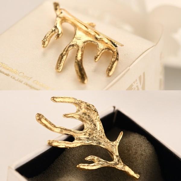 【送料無料】 バンビ ヘアピン 鹿 シカ 1本 ゴールド スチームパンク ガーリー アクセ レディース 大人 コスプレ ギフト 髪飾り 量産型 地雷系 サブカル系 |  | 03