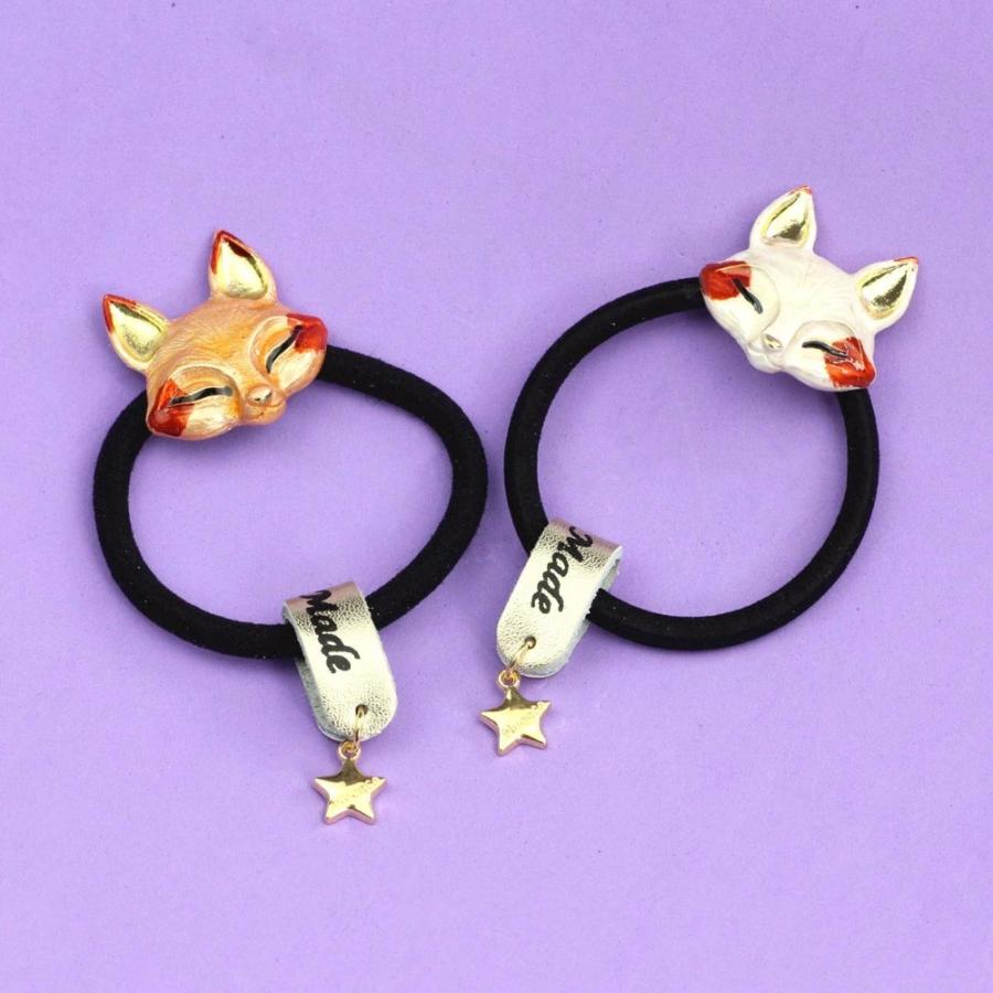 狐 ヘアゴム キツネ ヘアアクセ きつね ヘアアクセサリー 和風 和物 着物 浴衣 飾り 小物 スチームパンク ガーリー 可愛い 子供 レディース 大人 |  | 06