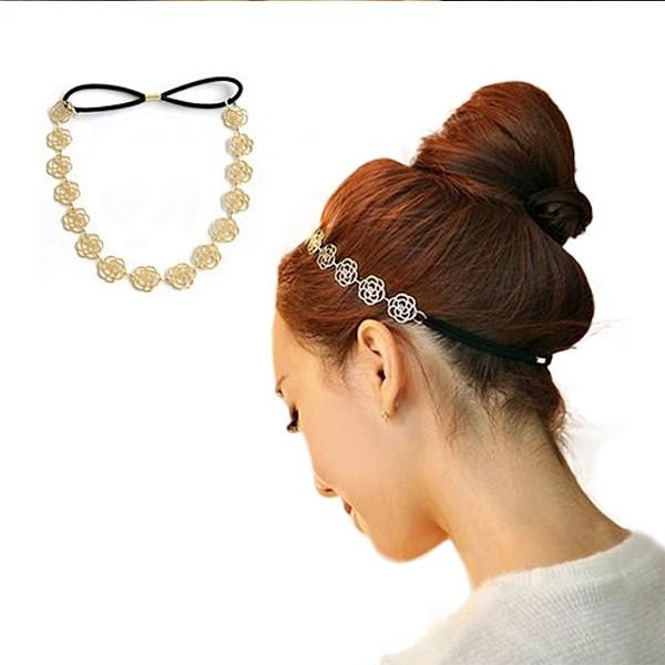 ローズ フラワー ヘッドバンド 花 植物 ゴールド スチームパンク ガーリー アクセ アクセサリー バラ 薔薇 エレガント 大人 シンプル おしゃれ レディース |  | 01