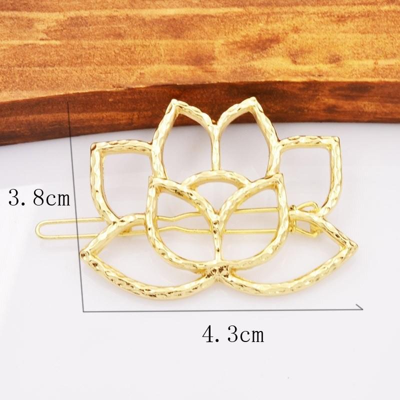 ヘアピン 蓮 ハス 花 ロータス ヘアアクセサリー ヘアアクセ フラワー レディース スチームパンク ガーリー ゴールド シルバー 可愛い 大人 エレガント |  | 02