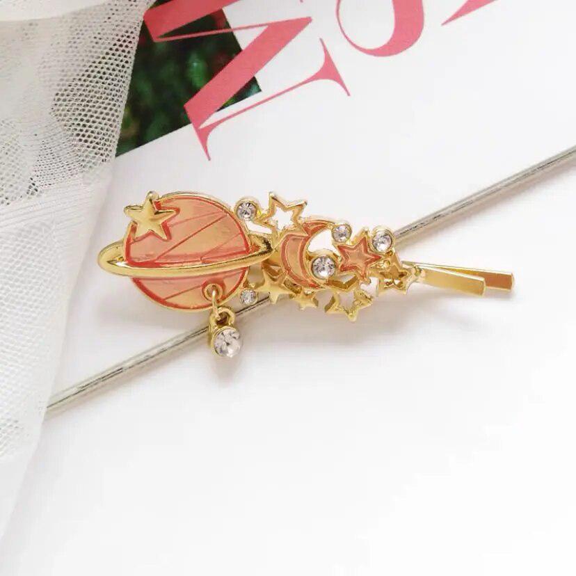 ヘアピン プラネット 星 スター 惑星 宇宙 ヘアクリップ