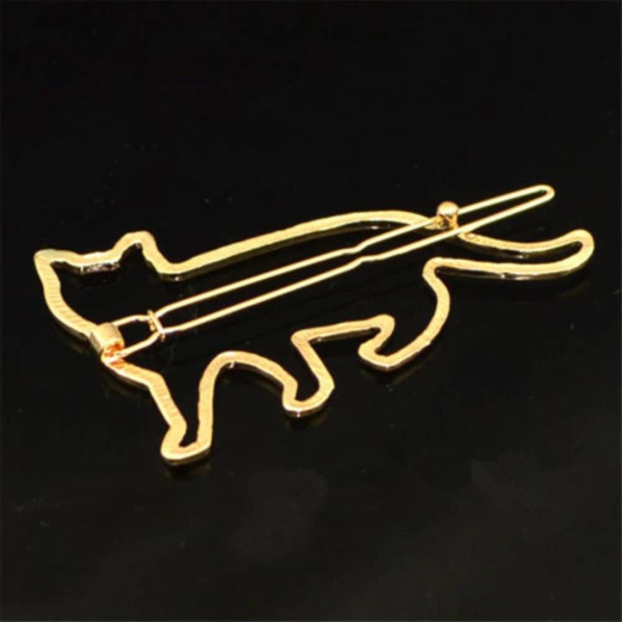 ヘアピン 猫 ネコ シルバー ゴールド 女 女の子 ヘアクリップ ヘア