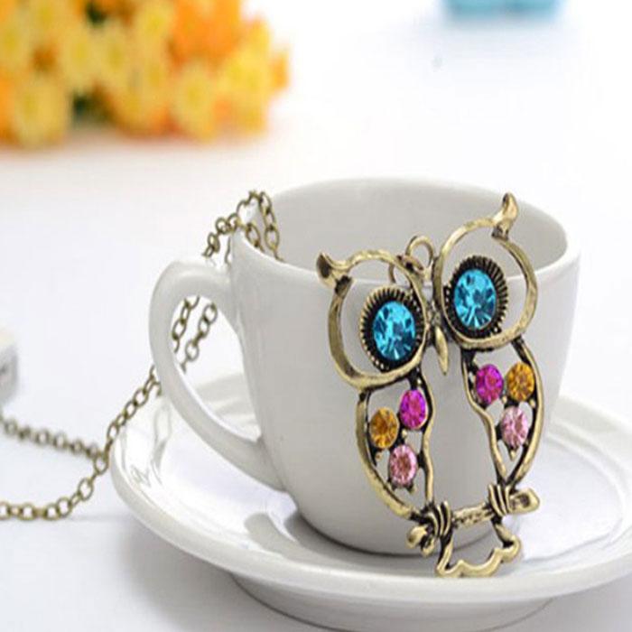 フクロウ ネックレス ペンダント ビジュー 鳥 ふくろう 梟 チョーカー インコ オウム 可愛い レディース ガーリー ポップ ストーン ラインストーン |  | 04