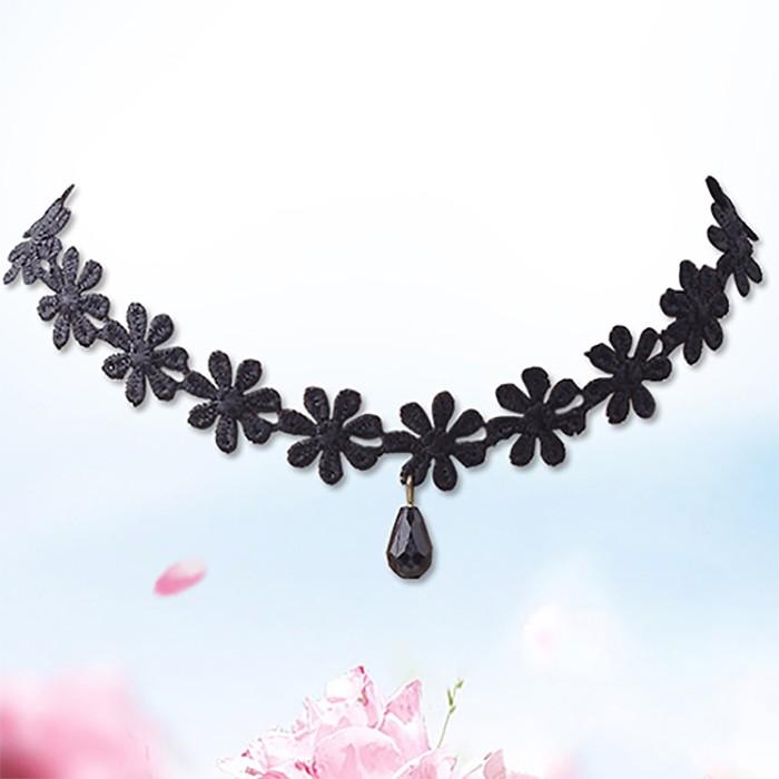レース ネックレス ペンダント チョーカー 花 エレガント ガーリー ゴス ゴシック ゴスロリ レディース ファッション ハロウィン パーティ 可愛い ギフト |  | 02