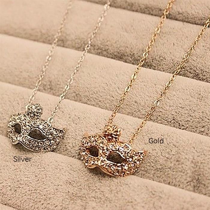 マスカレード ネックレス ペンダント チョーカー ガーリー 仮面 ライン