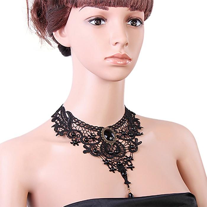 レース ネックレス チョーカー ゴスロリ ロリータ V系 ロック パンク エレガント ファッション ハロウィン イベント パーティ 可愛い ヴィンテージ アクセサリー |  | 01