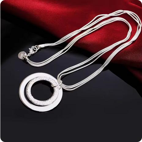 ネックレス スターリングシルバー silver925 シルバー925 ペンダント ラウンド 丸 円 ウェディング クリスマス ギフト プレゼント チョーカー |  | 03