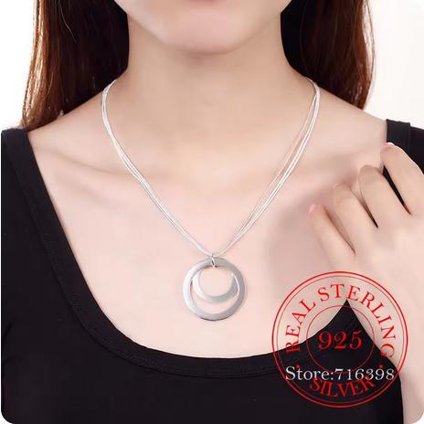 ネックレス スターリングシルバー silver925 シルバー925 ペンダント ラウンド 丸 円 ウェディング クリスマス ギフト プレゼント チョーカー |  | 05