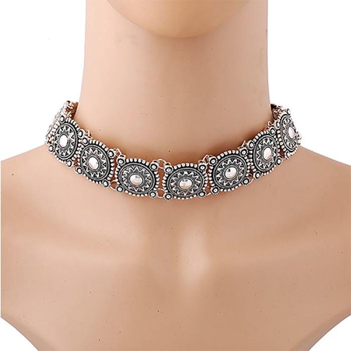 ネックレス ペンダント コンチョ インディアンジュエリー チョーカー エレガント ファッション インディアン ネイティブ パーティ 可愛い ヴィンテージ アクセ |  | 01