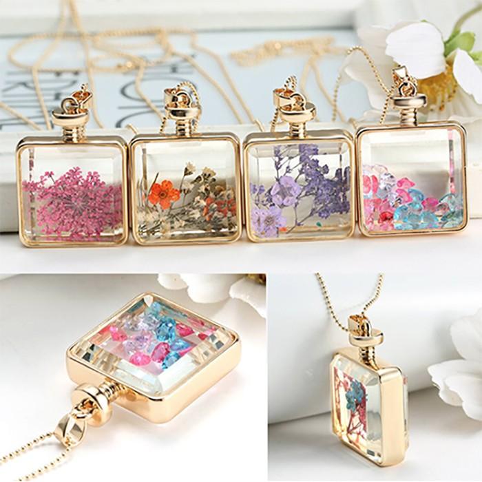 ネックレス ペンダント ガラス ドライフラワー 花 フラワー 香水瓶 チョーカー エレガント ファッション レディース パーティ 可愛い ビンテージ アクセ ギフト |  | 01