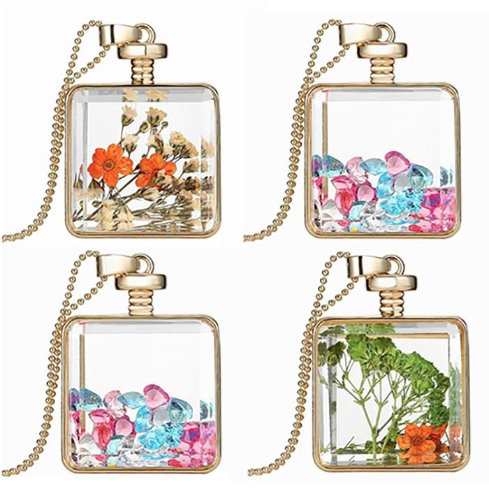 ネックレス ペンダント ガラス ドライフラワー 花 フラワー 香水瓶 チョーカー エレガント ファッション レディース パーティ 可愛い ビンテージ アクセ ギフト |  | 03