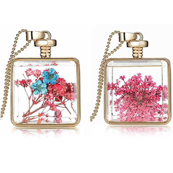 ネックレス ペンダント ガラス ドライフラワー 花 フラワー 香水瓶 チョーカー エレガント ファッション レディース パーティ 可愛い ビンテージ アクセ ギフト |  | 05