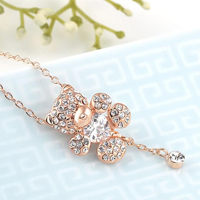 ネックレス ペンダント ベア クマ ガーリー キュービックジルコニア CZ チョーカー エレガント ファッション レディース 可愛い イベント パーティ ヴィンテージ |  | 02