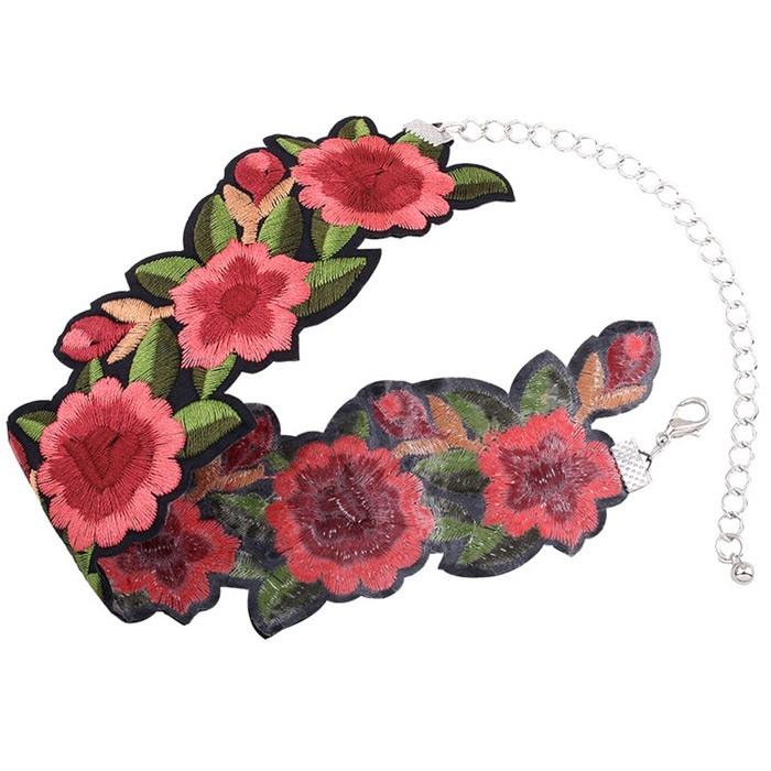 刺繍 チョーカー 花 フラワー ネックレス ペンダント 流行 人気 エレガント ガーリー ファッション ハロウィン パーティ 可愛い ヴィンテージ アクセ ギフト |  | 01