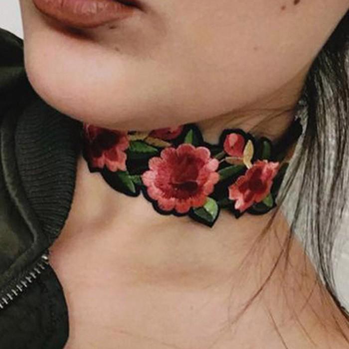刺繍 チョーカー 花 フラワー ネックレス ペンダント 流行 人気 エレガント ガーリー ファッション ハロウィン パーティ 可愛い ヴィンテージ アクセ ギフト |  | 04