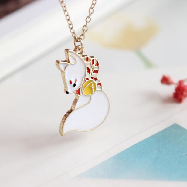 狐 ネックレス キツネ チョーカー 和風 和物 狛犬 浴衣 アジャスター付 ハロウィン 可愛い 古風 レディース アクセ メンズ  大人 ゴールド きつね |  | 04