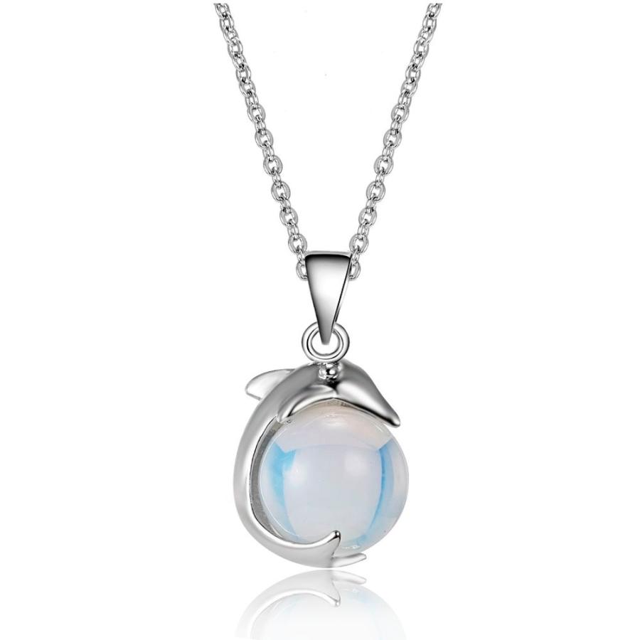 ネックレス ペンダント イルカ ハワイアンジュエリー ドルフィン ペンダント チョーカー マリン 海 誕生日 オパール ストーン ギフト サーファー ユニセックス |  | 01