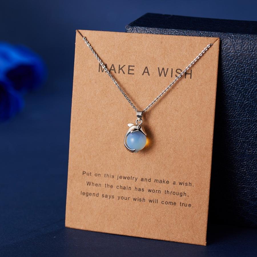 ネックレス ペンダント イルカ ハワイアンジュエリー ドルフィン ペンダント チョーカー マリン 海 誕生日 オパール ストーン ギフト サーファー ユニセックス |  | 03