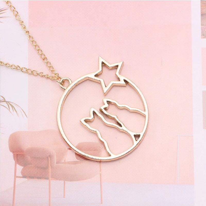 ネコ 猫 ねこ ネックレス ペンダント チョーカー シンプル レディース 可愛い シルエット ペア シルバー ゴールド スター 星 ラウンド 丸 シルエット ギフト |  | 01