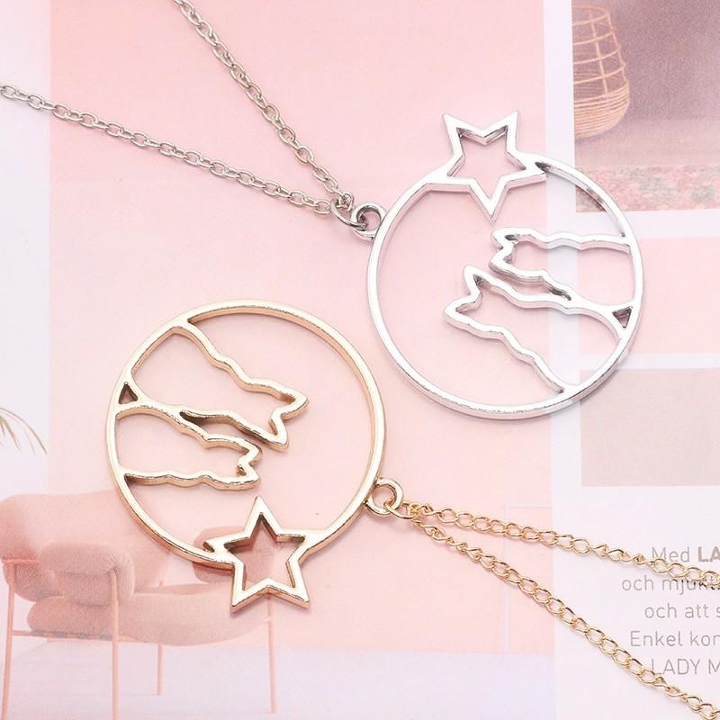 ネコ 猫 ねこ ネックレス ペンダント チョーカー シンプル レディース 可愛い シルエット ペア シルバー ゴールド スター 星 ラウンド 丸 シルエット ギフト |  | 03