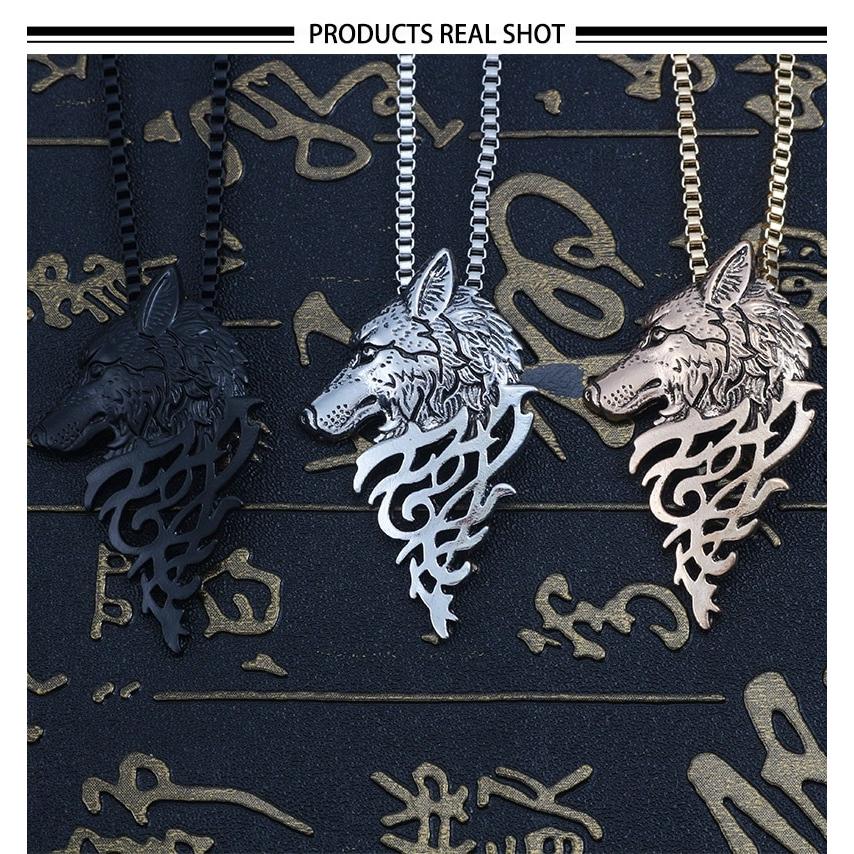 オオカミ ネックレス ウルフ ペンダント 狼 チョーカー メンズ カッコイイ V系 パンク ロック ハロウィン ヴィンテージ シルバー ブラック ゴールド 犬 いぬ |  | 02