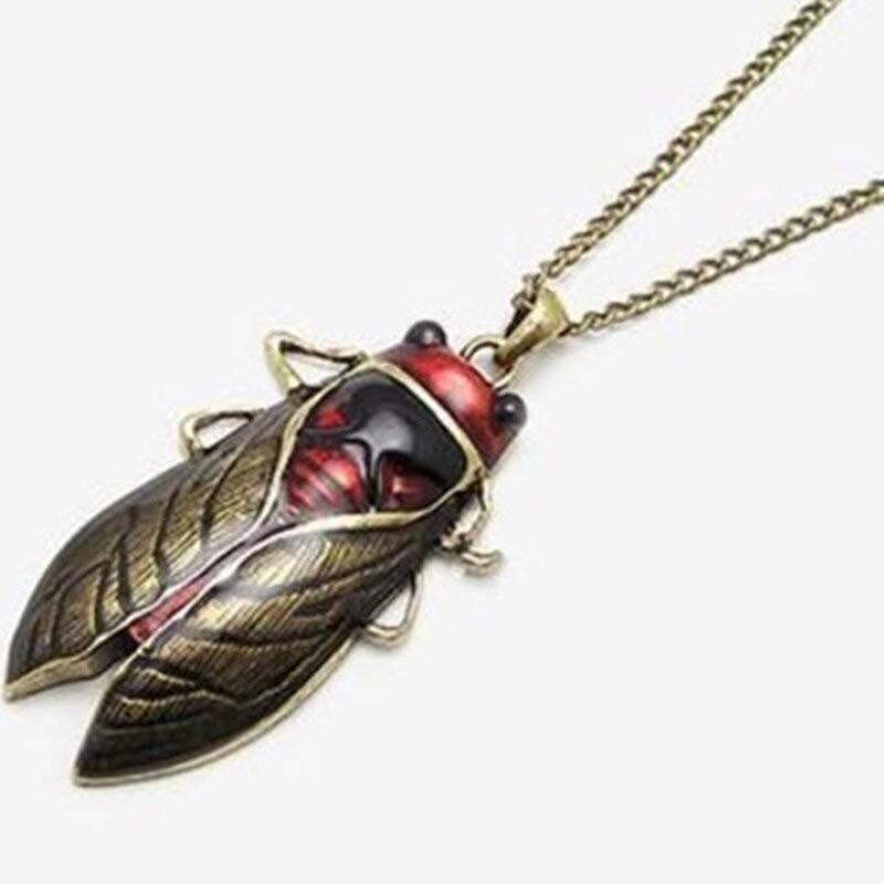 セミ ネックレス ペンダント チョーカー 虫 蝉 夏 ヴィンテージ 長め カジュアル レディース 個性的 スチームパンク 大きめ アクセサリー 昆虫 メンズ ユニーク |  | 01