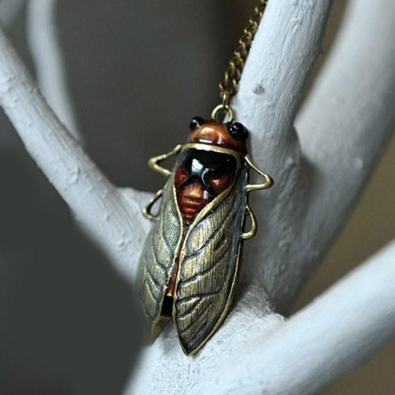 セミ ネックレス ペンダント チョーカー 虫 蝉 夏 ヴィンテージ 長め カジュアル レディース 個性的 スチームパンク 大きめ アクセサリー 昆虫 メンズ ユニーク |  | 03