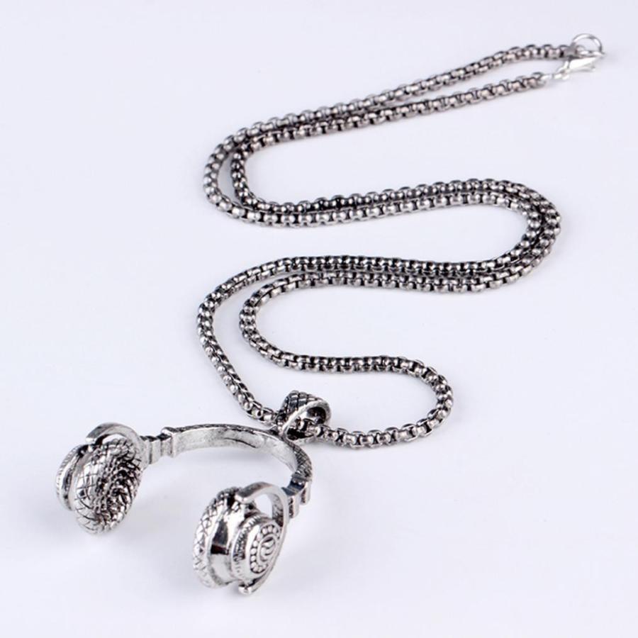 ネックレス ヘッドフォン スタイリッシュ メンズ ヒップホップ ロング パンク マイク イヤホン ペンダント レディース 大きい 大きめ チョーカー アクセサリー |  | 10