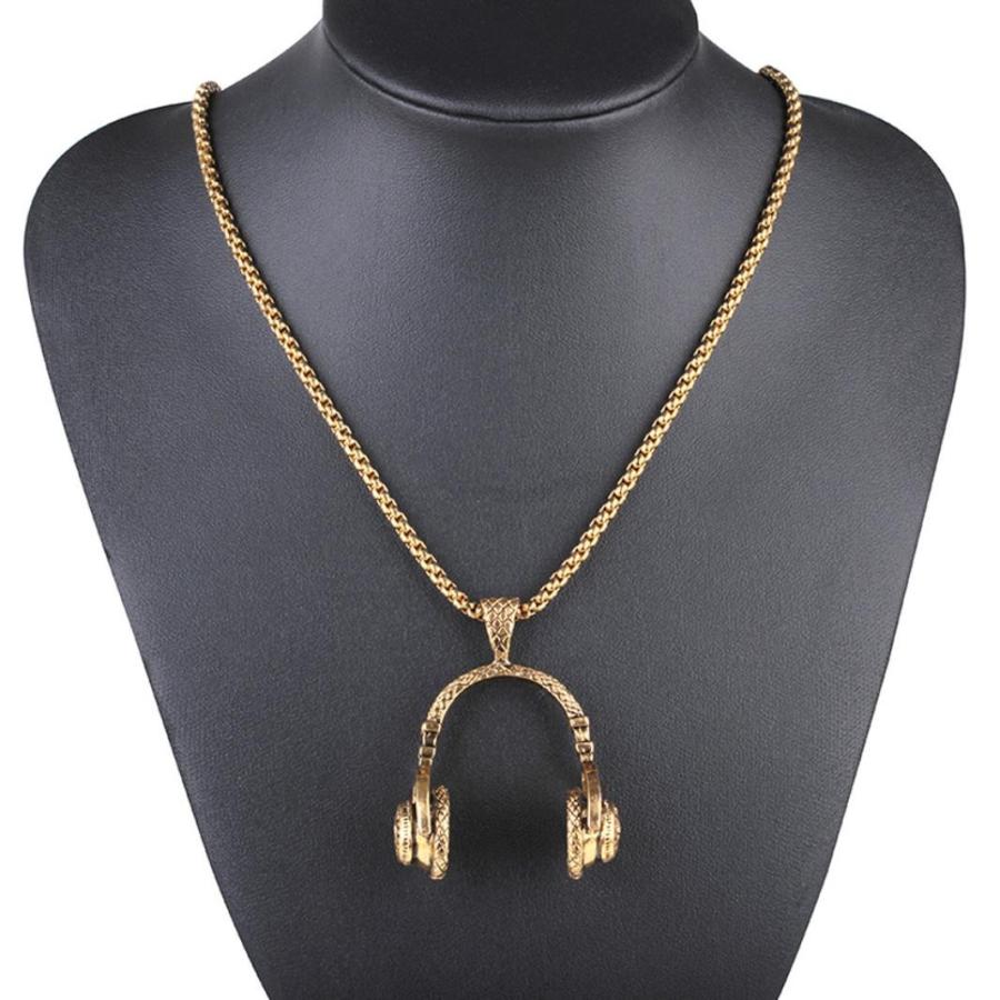 ネックレス ヘッドフォン スタイリッシュ メンズ ヒップホップ ロング パンク マイク イヤホン ペンダント レディース 大きい 大きめ チョーカー アクセサリー |  | 08
