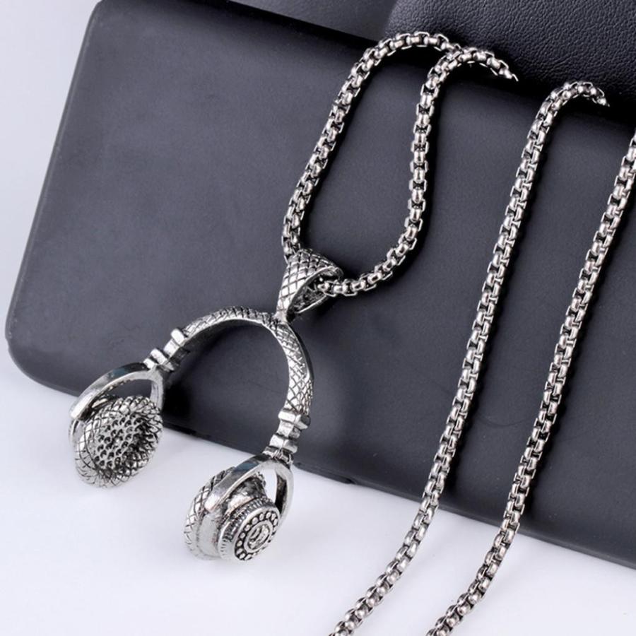 ネックレス ヘッドフォン スタイリッシュ メンズ ヒップホップ ロング パンク マイク イヤホン ペンダント レディース 大きい 大きめ チョーカー アクセサリー |  | 09