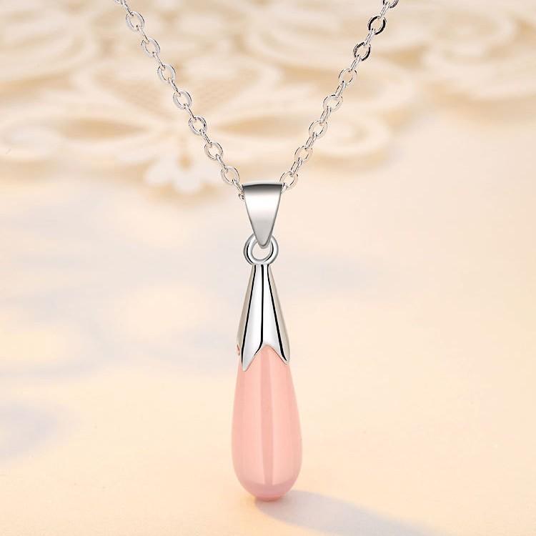 ネックレス レディース ティアドロップ 涙型 セクシー エレガント クリスタル ローズクォーツ ストーン 天然石 シルバー925 ステンレス ペンダント チョーカー |  | 02