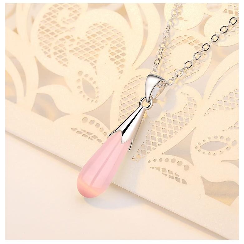 ネックレス レディース ティアドロップ 涙型 セクシー エレガント クリスタル ローズクォーツ ストーン 天然石 シルバー925 ステンレス ペンダント チョーカー |  | 03