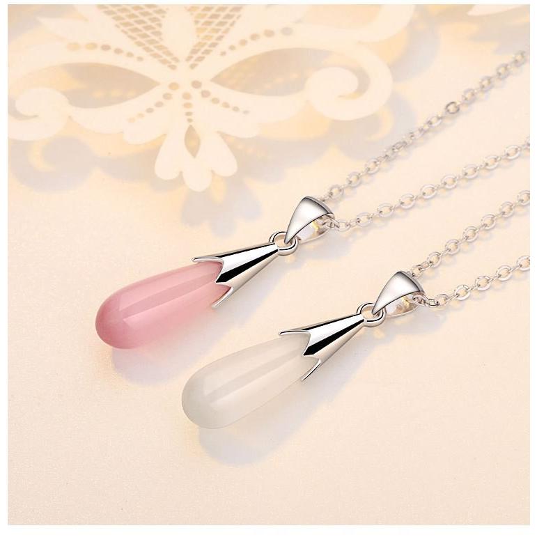 ネックレス レディース ティアドロップ 涙型 セクシー エレガント クリスタル ローズクォーツ ストーン 天然石 シルバー925 ステンレス ペンダント チョーカー |  | 06
