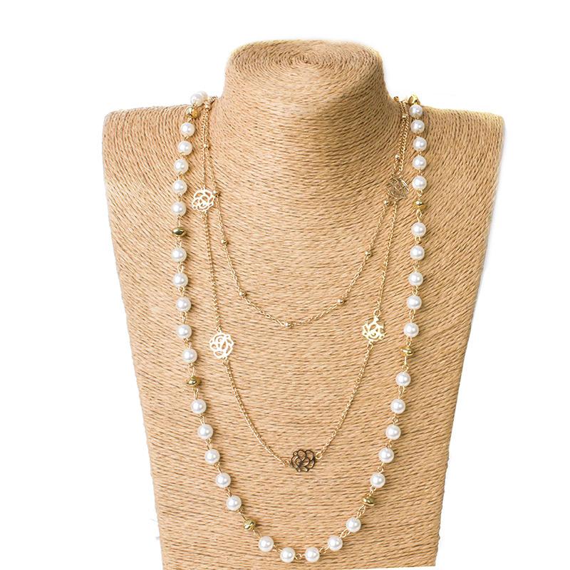 ネックレス ロング チェーン フラワー 花 パール ロングネックレス ローズ バラ 薔薇 チョーカー ペンダント レディース アクセサリー エレガント |  | 06