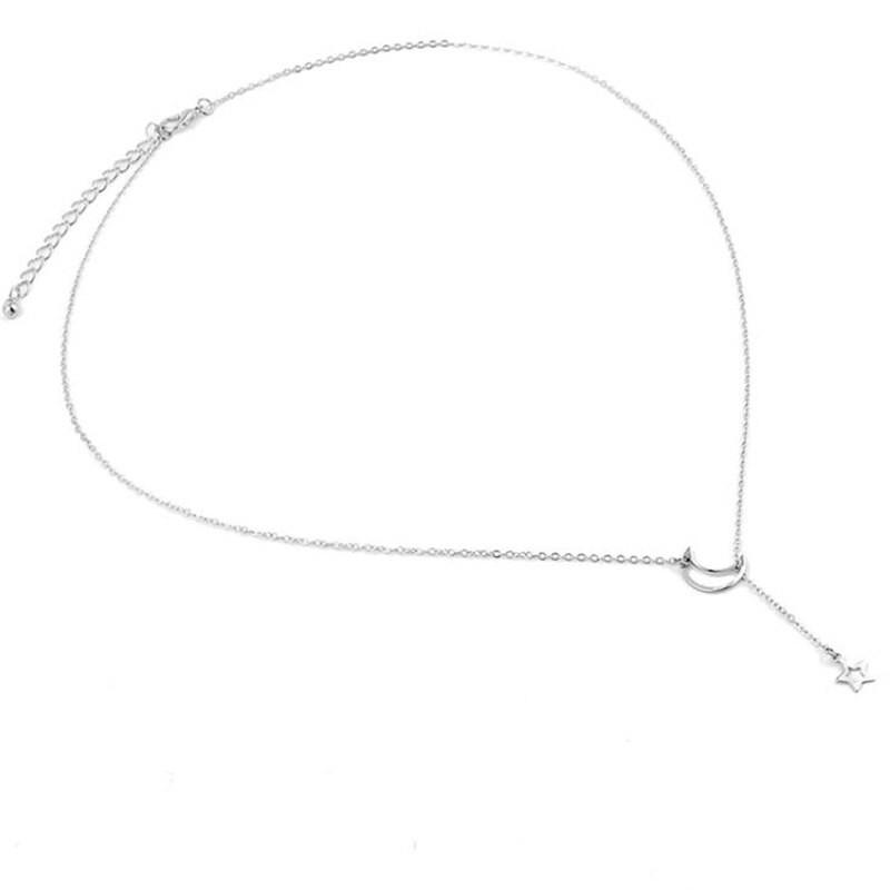 ネックレス ファッション ムーン スター ペンダント チョーカー ゴールド シルバー チェーン シンプル パーティー ジュエリー アクセサリー エレガント |  | 04