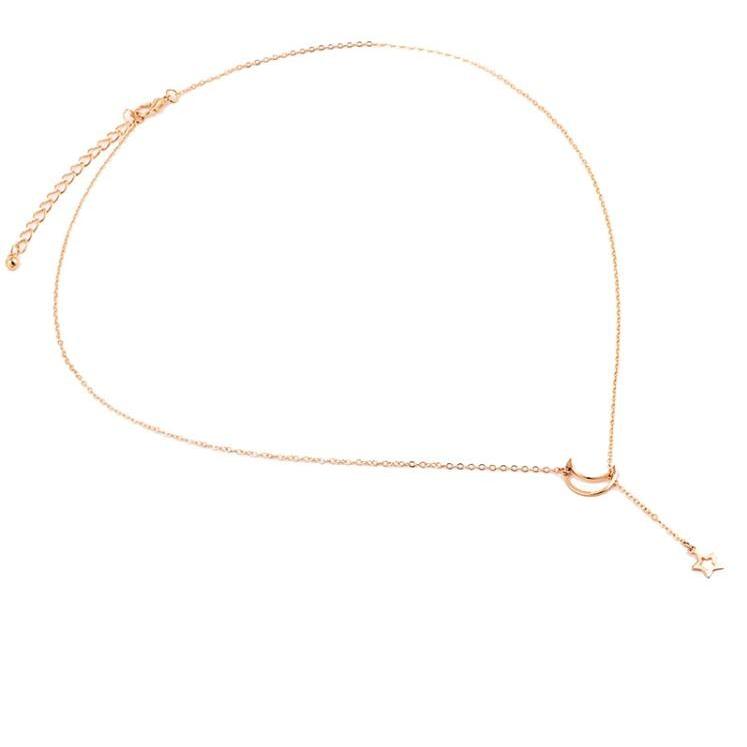 ネックレス ファッション ムーン スター ペンダント チョーカー ゴールド シルバー チェーン シンプル パーティー ジュエリー アクセサリー エレガント |  | 06