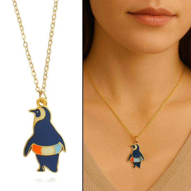 ペンギン ネックレス レディース アクセサリー アニマル モチーフ 鳥 アデリー フンボルト 動物 海 マリン 夏 可愛い カジュアル プレゼント ギフト ペンダント | 