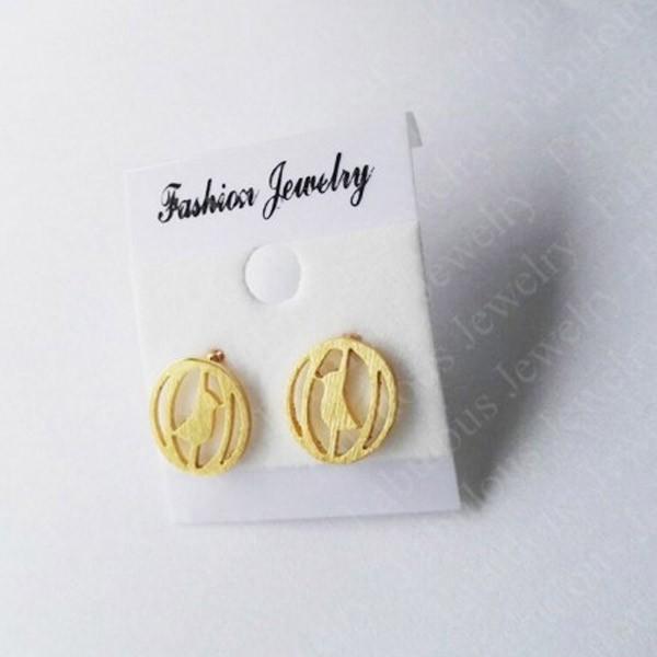 ピアス 鳥 ケージ ラウンド 丸い 鳥小屋 小鳥 インコ ゴールド ペアピアス 鳥雑貨 インコグッズ アクセサリー シンプル レディース  可愛い |  | 02