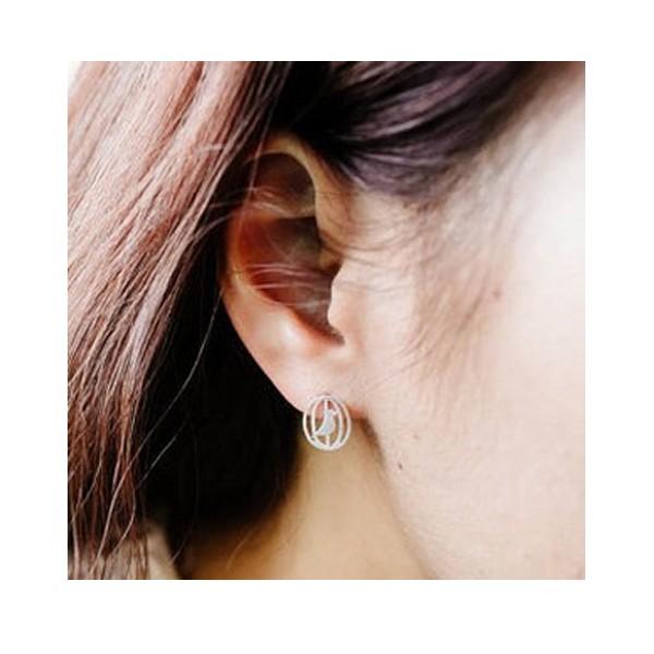 ピアス 鳥 ケージ ラウンド 丸い 鳥小屋 小鳥 インコ ゴールド ペアピアス 鳥雑貨 インコグッズ アクセサリー シンプル レディース  可愛い |  | 04