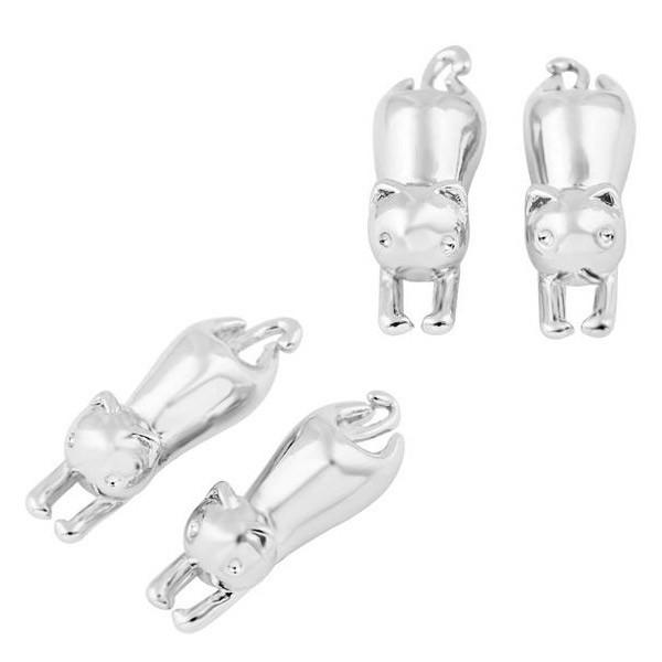 ネコ ピアス 背伸び 猫 ねこ ペアピアス 可愛い 子猫 アクセサリー ガーリー シンプル パーティ ポップ 人気 流行 ギフト 結婚式 披露宴 お呼ばれ |  | 02