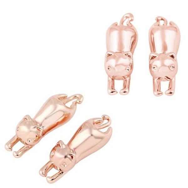 ネコ ピアス 背伸び 猫 ねこ ペアピアス 可愛い 子猫 アクセサリー ガーリー シンプル パーティ ポップ 人気 流行 ギフト 結婚式 披露宴 お呼ばれ |  | 03