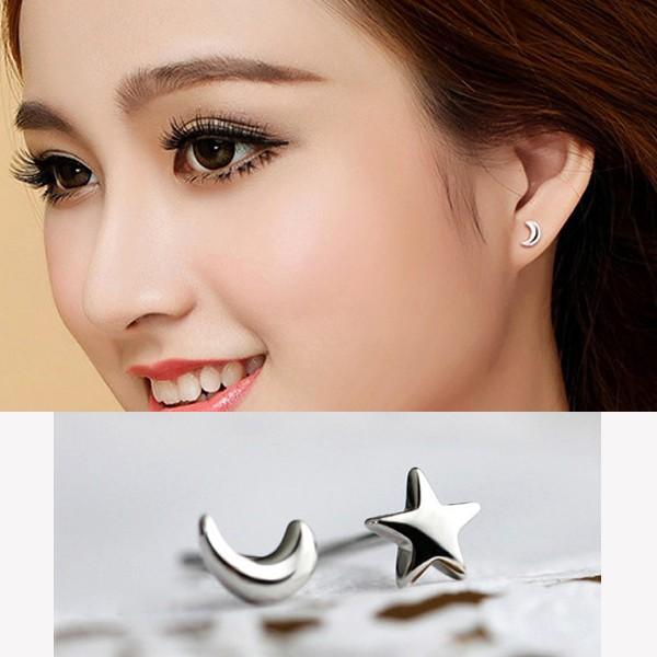 スター ムーン ピアス ペアピアス 星 月 silver925 シルバー925 大人