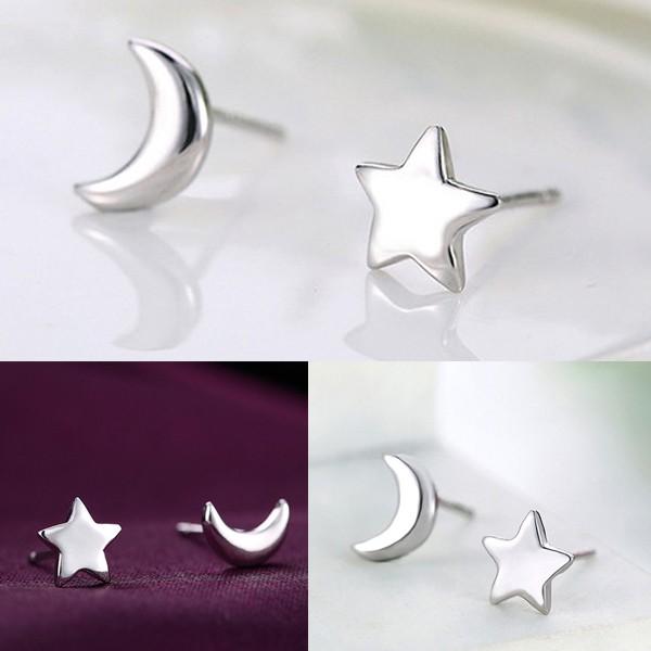 スター ムーン ピアス ペアピアス 星 月 silver925 シルバー925 スター ムーン ピアス ペアピアス 星 月 silver925 シルバー925