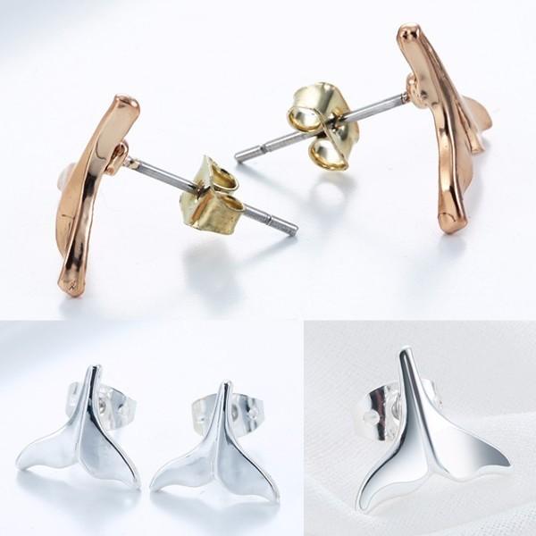 ピアス 人魚 ヒレ ペアピアス マーメイド 海 シルバー ゴールド