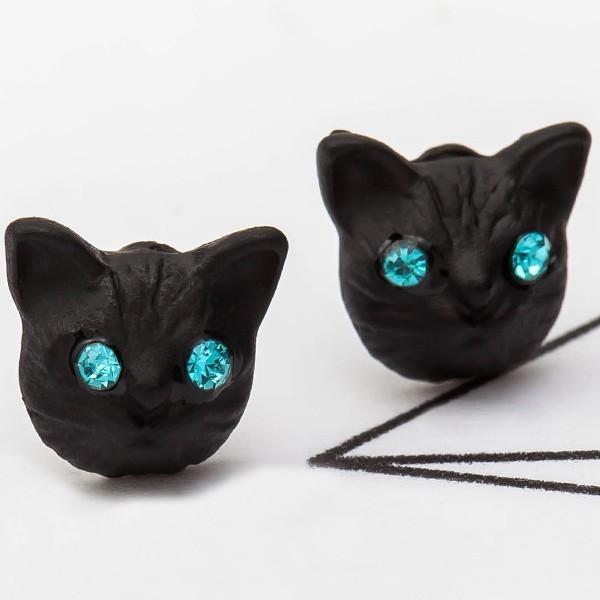 NEW♡メガネを運んでくれる猫ピアス11 サージカルフック変更可能