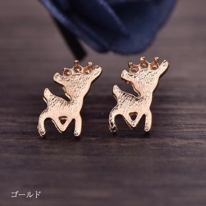 ピアス バンビ スタッドピアス 鹿 シカ 可愛い ビンテージ